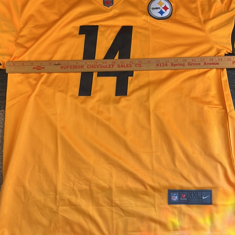 Pittsburgh Steelers George Pickens Football Jersey Yellow Black Stitched Sz XXL - Picture 6 of 7